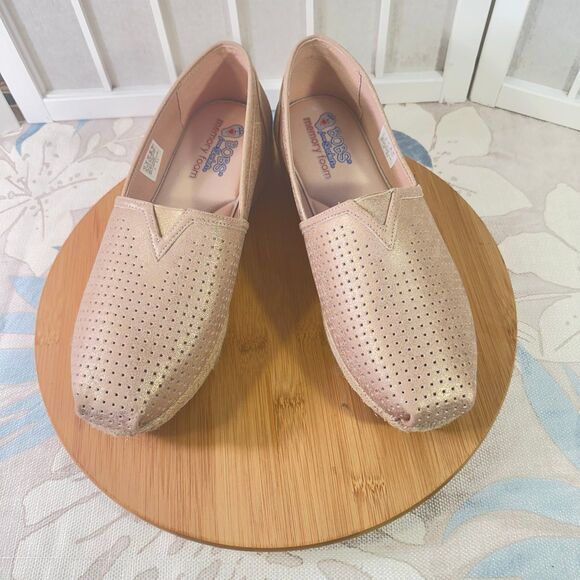 Bobs by Skechers Memory Foam Flats Slip On Shoes - Picture 1 of 13